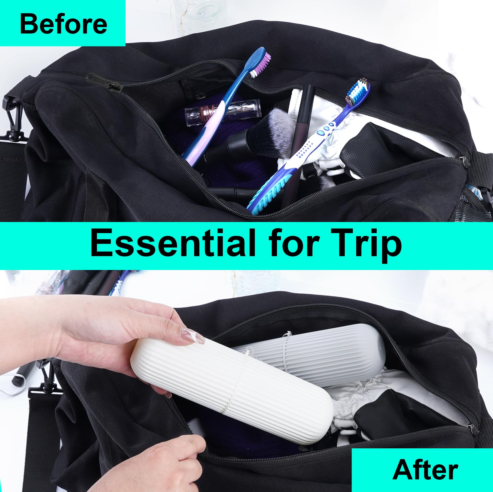 Case used to store toothpaste and small travel items