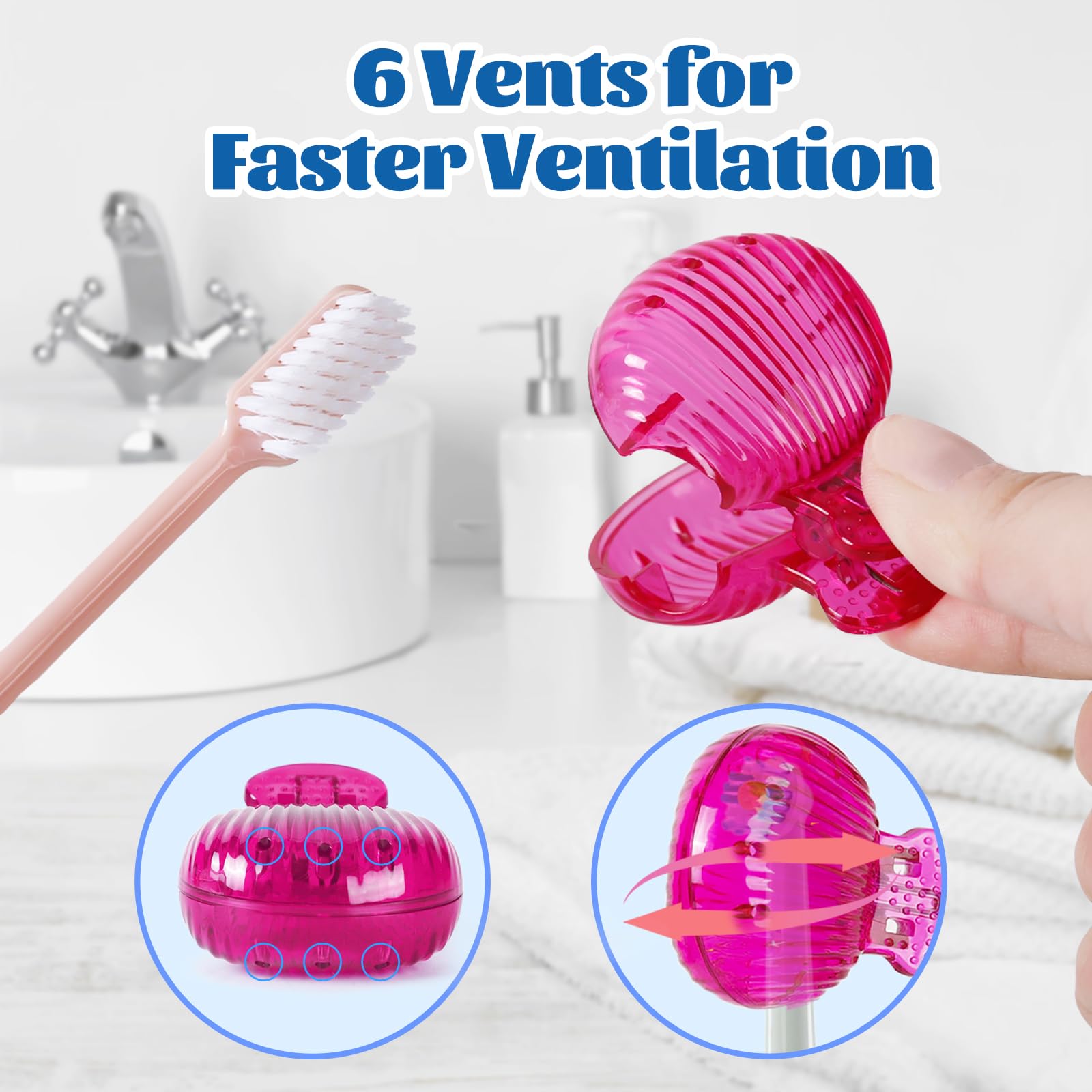 Six toothbrush covers caps included