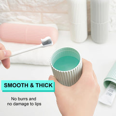 Portable travel toothbrush holder with lid