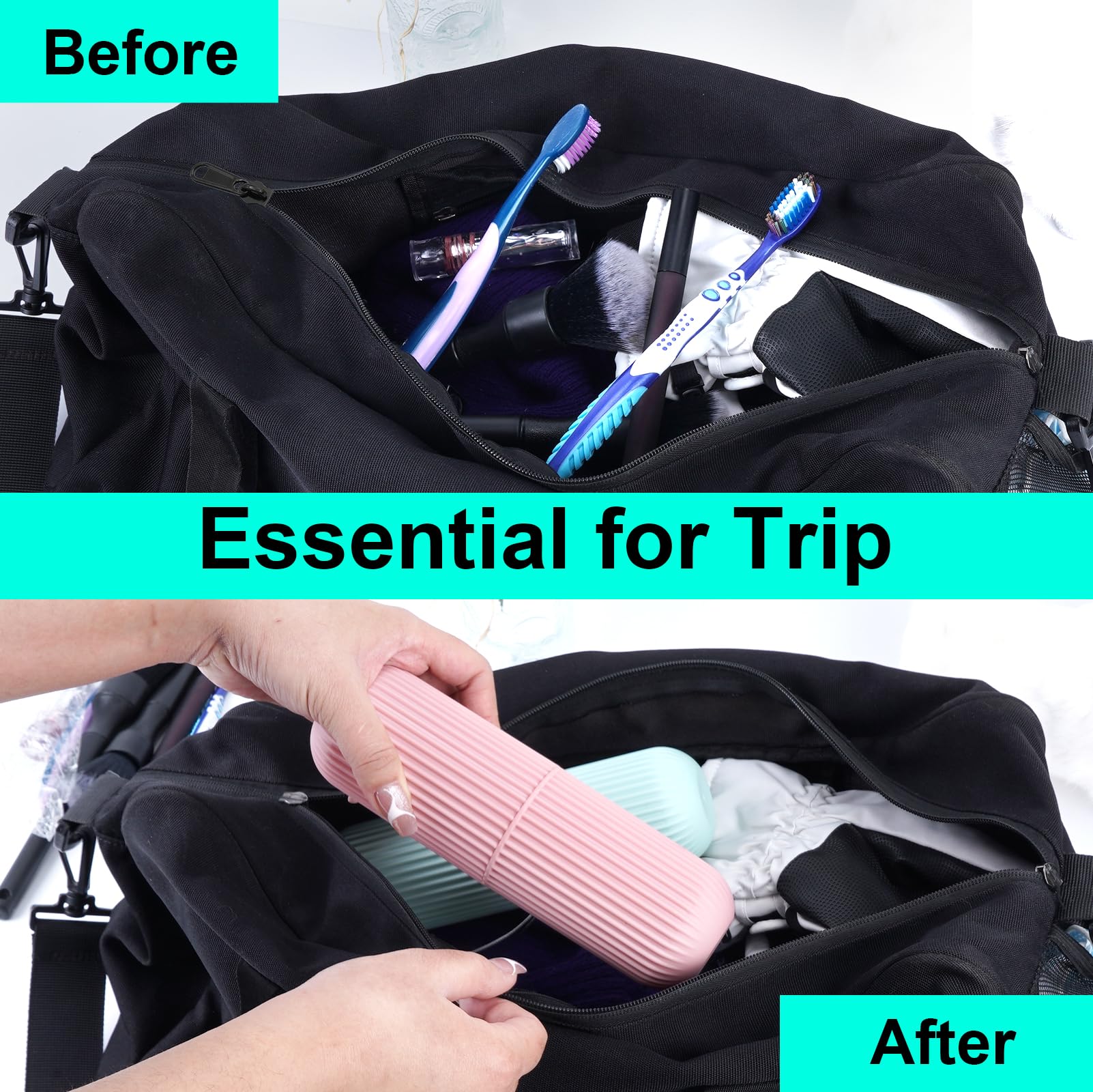 High-quality PP material used for UCEC travel toothbrush case
