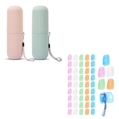Green UCEC travel toothbrush case front view