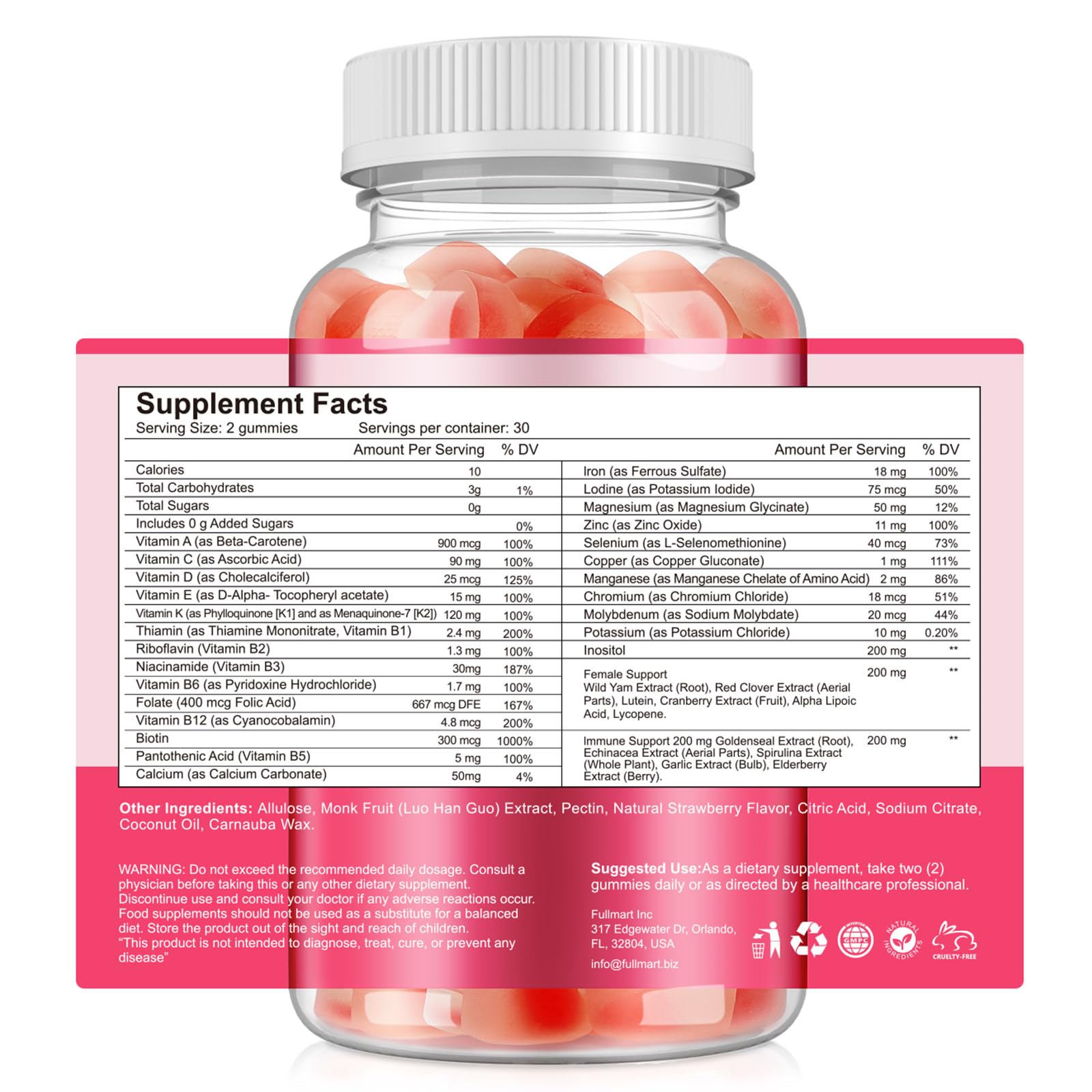 ucobrusay open bottle with sixty sugar-free gummies visible