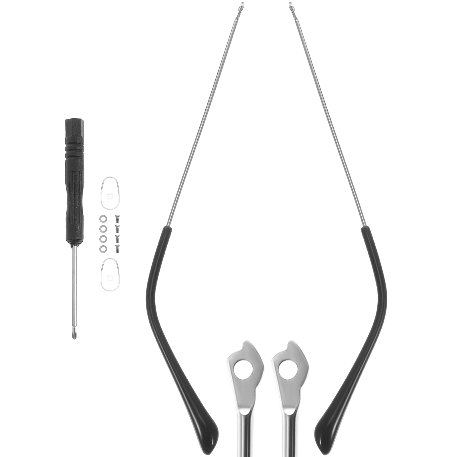UKCOCO metal replacement temple arm kit with screws – front view