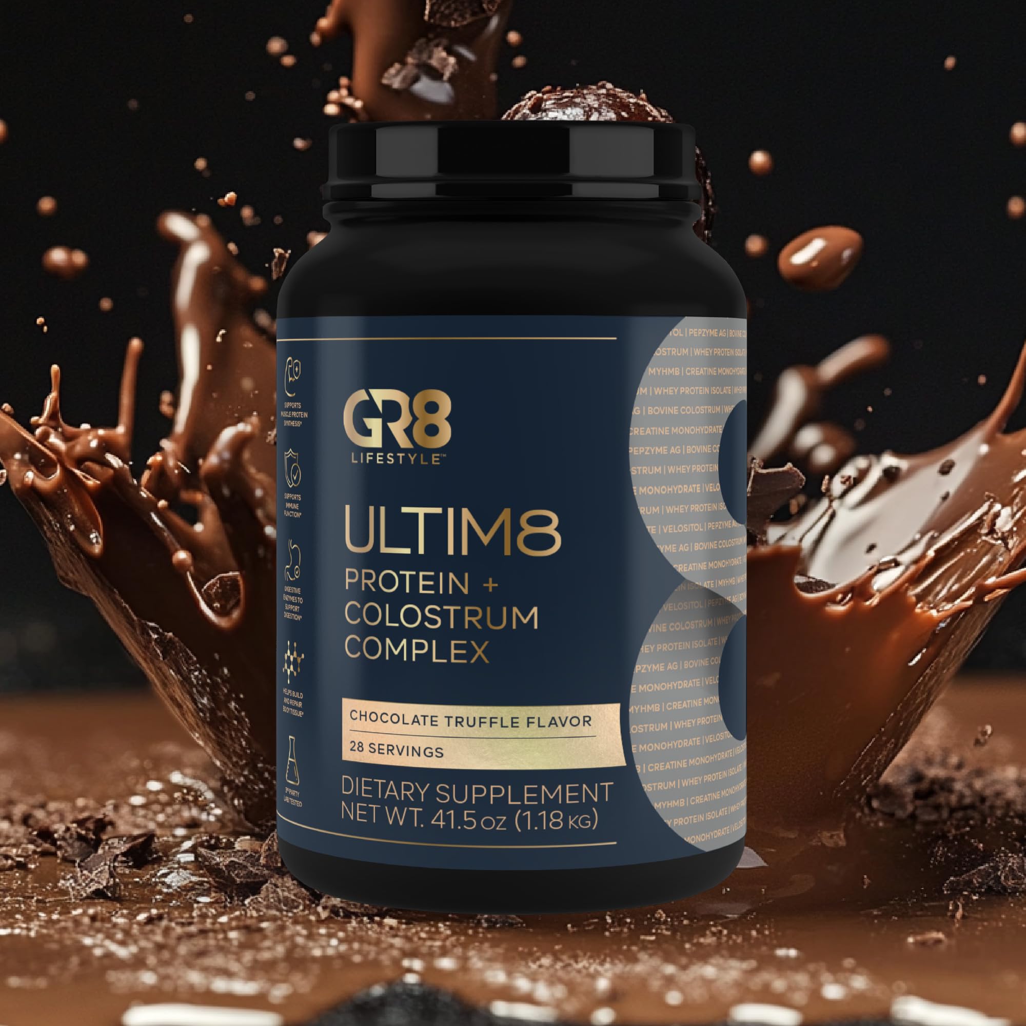 Casein and concentrate blend depiction