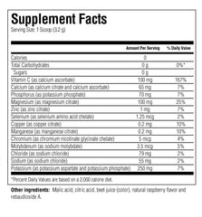 Ultima Raspberry electrolyte powder tub front view for easy mixing