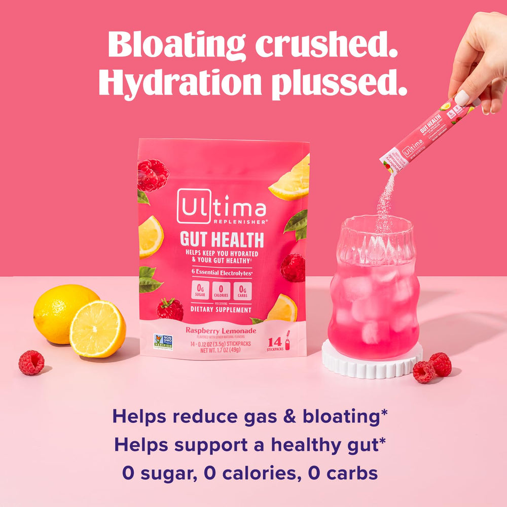 Packaging graphic highlighting gut health benefits and ingredients