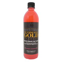Ultimate Gold Detox Drink 20oz - Screamin' Strawberry bottle