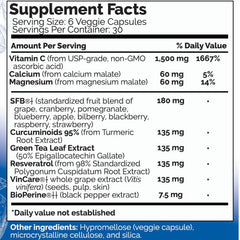 180 veggie caps bottle with label shown