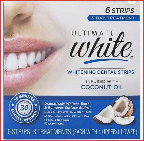 Box of Ultimate Teeth Whitening Strips Coconut Infused