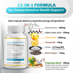 Ultra Benfotiamine capsules at an angle