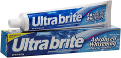 Whitening formula graphic on Ultra Brite toothpaste packaging
