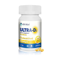 ULTRA-D3 Vitamin D3 50,000 IU softgel weekly dose with built-in tracker on bottle