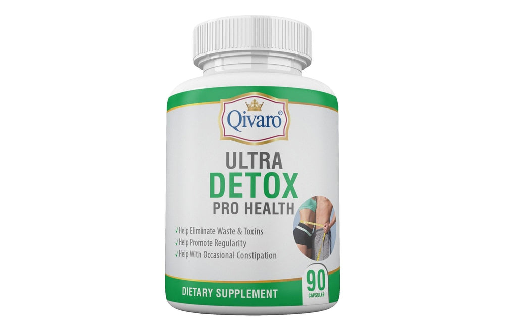 Front view of Ultra Detox Pro Health bottle with 90 capsules