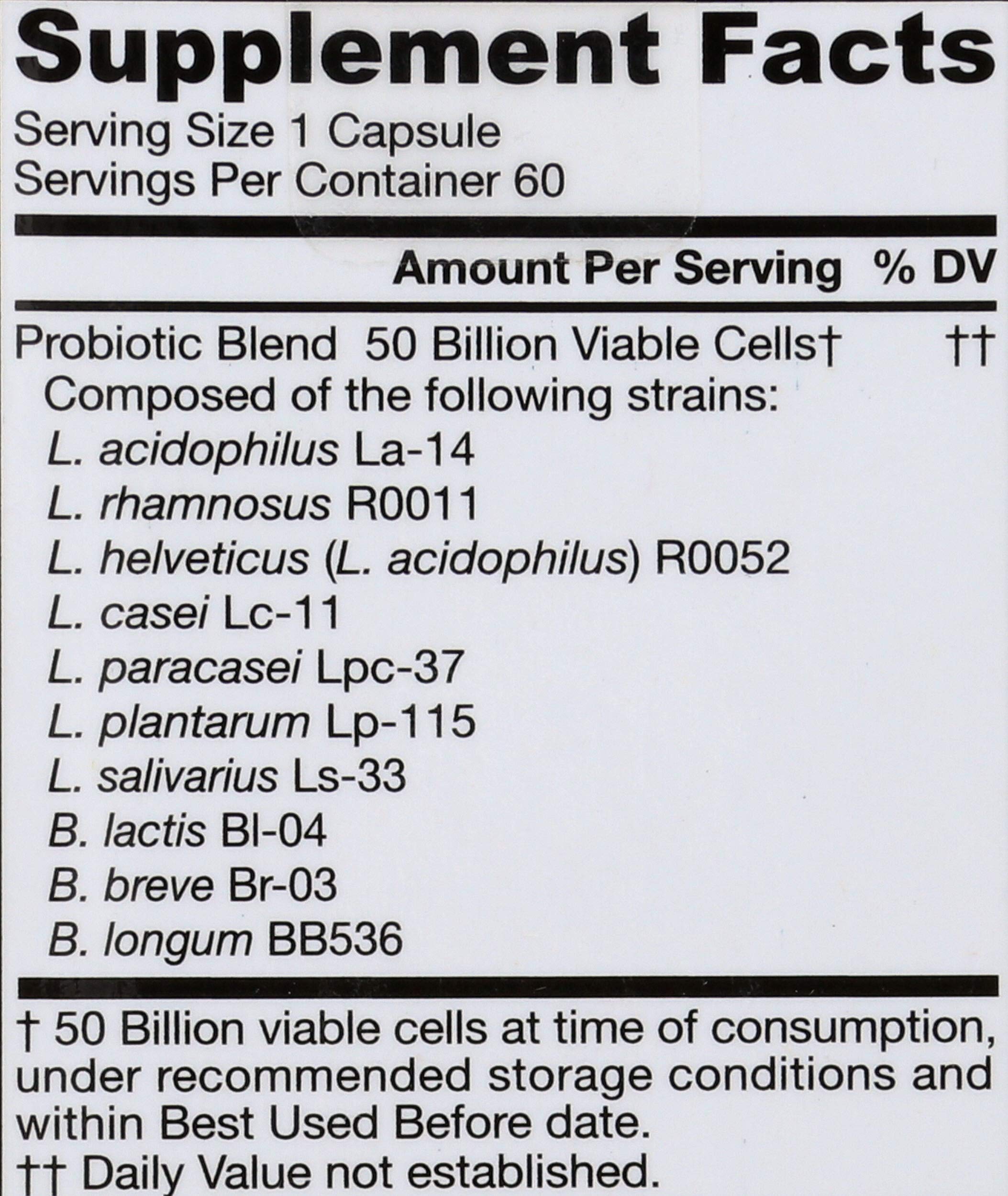 Illustration showing probiotic strains in Ultra Dophilus