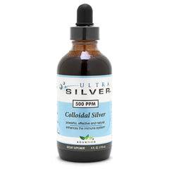 Ultra Silver Colloidal Silver in amber glass bottle