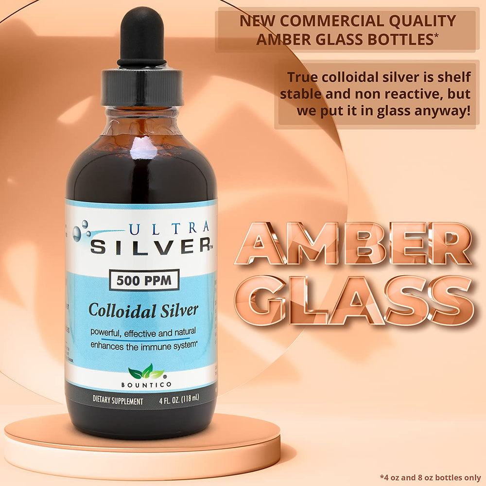 Product packaging featuring amber bottle and dropper