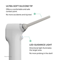 Ultra-soft silicone probes close-up showing smooth contact surface.