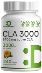 Front label of Ultra Strength CLA 3000mg 240 Softgels