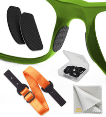 Close-up of ultra-thin 0.5 mm silicone nose pads in black