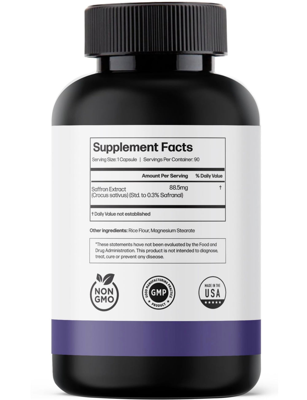 Ultra6 Nutrition saffron capsules on desk setup for wellness routine.