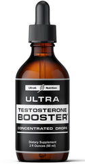 Ultra6 Nutrition testosterone booster liquid drops bottle shows fast-absorption for quick energy