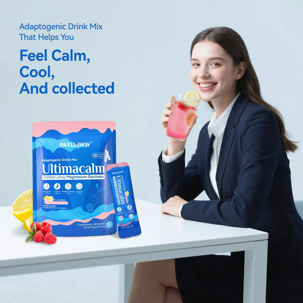 Pour-ready glass of UltraCalm Raspberry Lemonade