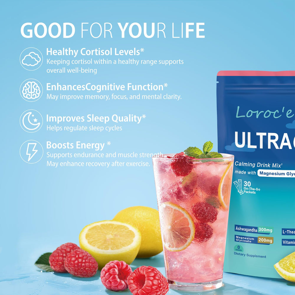 UltraCalm Raspberry Lemonade back label with ingredients