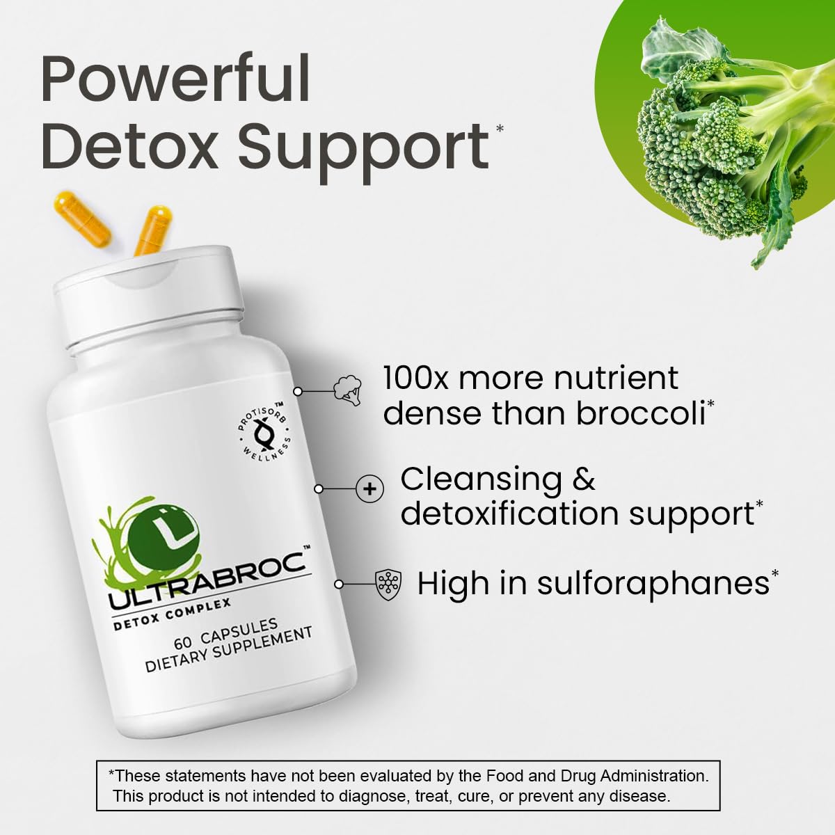 UltraCur detox sulforaphane glucoraphanin graphic highlighting detox pathway support