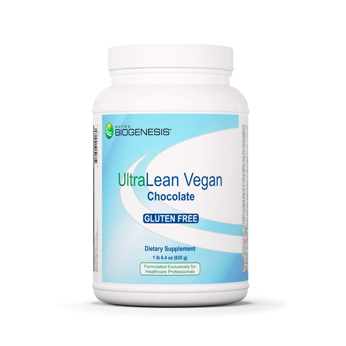 Nutra BioGenesis UltraLean Vegan Chocolate Protein Powder canister front