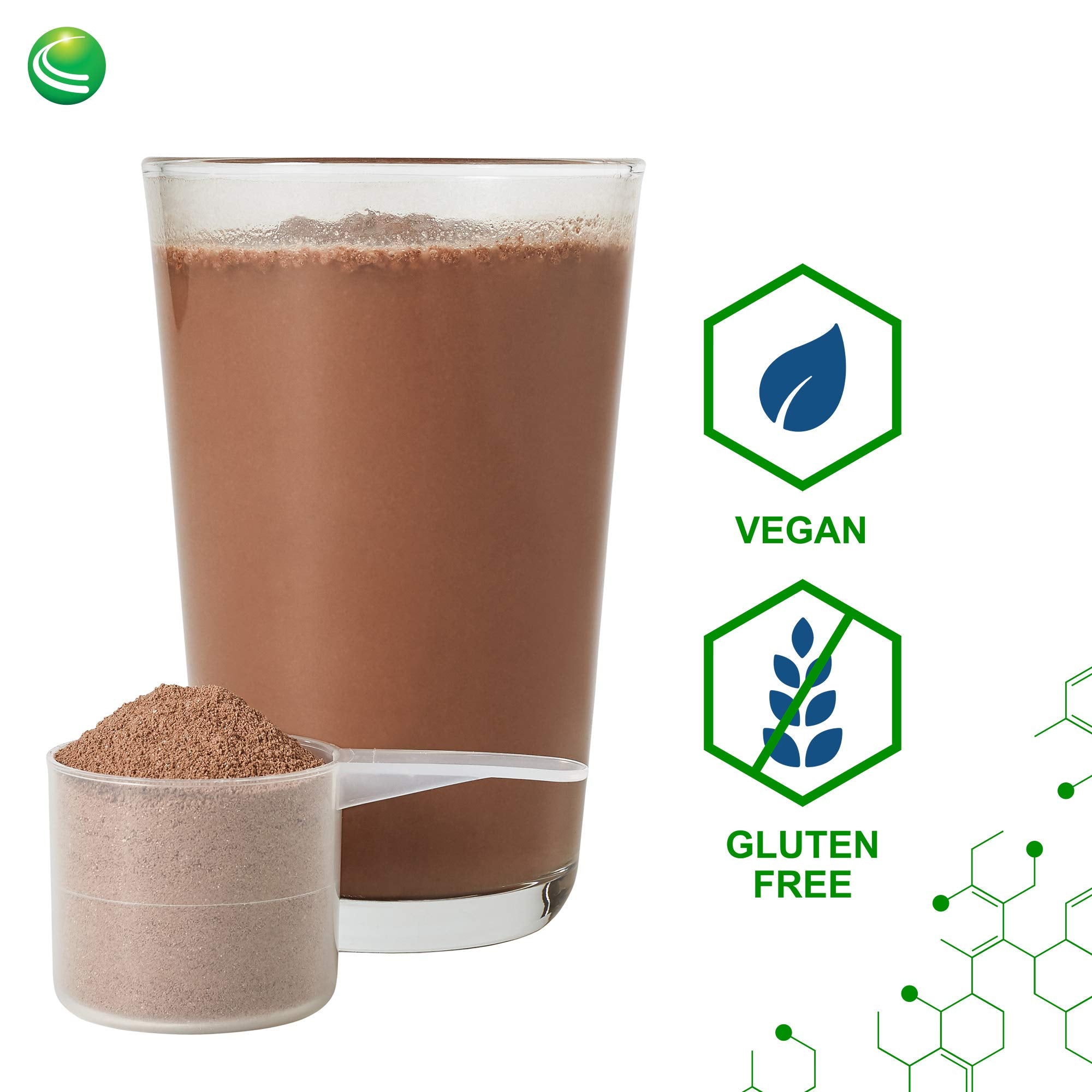 Serving scoop of UltraLean Vegan Chocolate Protein Powder