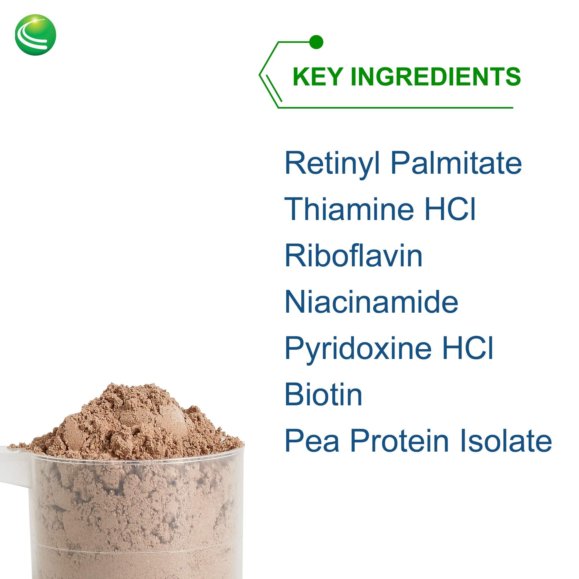 Prepared smoothie with UltraLean Vegan chocolate protein powder