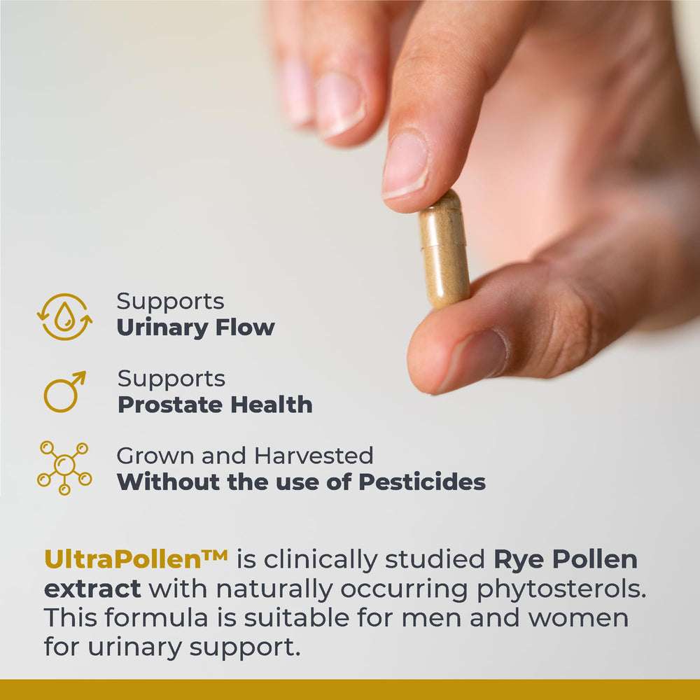 Rye pollen extract for prostate and urinary tract support
