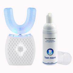 Ultrasonic U-Shaped Whitening Electric Toothbrush (White) - 360° Cleaning for Adults