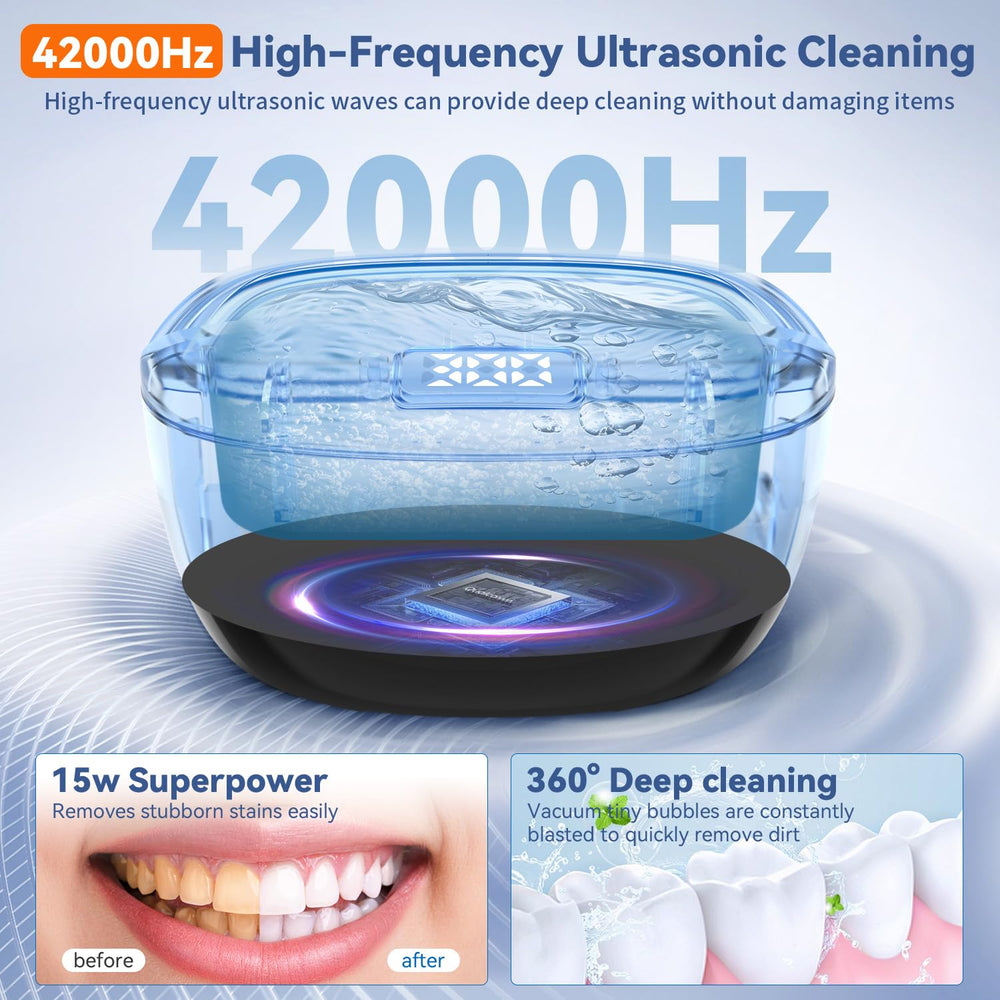Ultrasonic cleaner with 130ml capacity