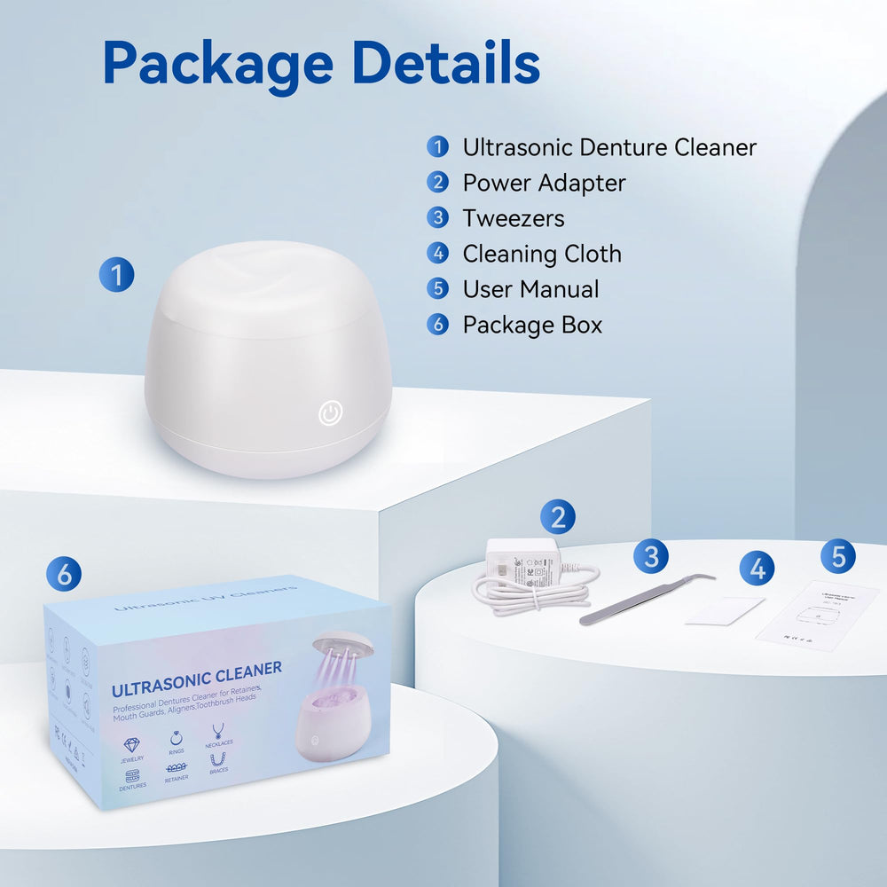 Packaging and included items with the cleaner