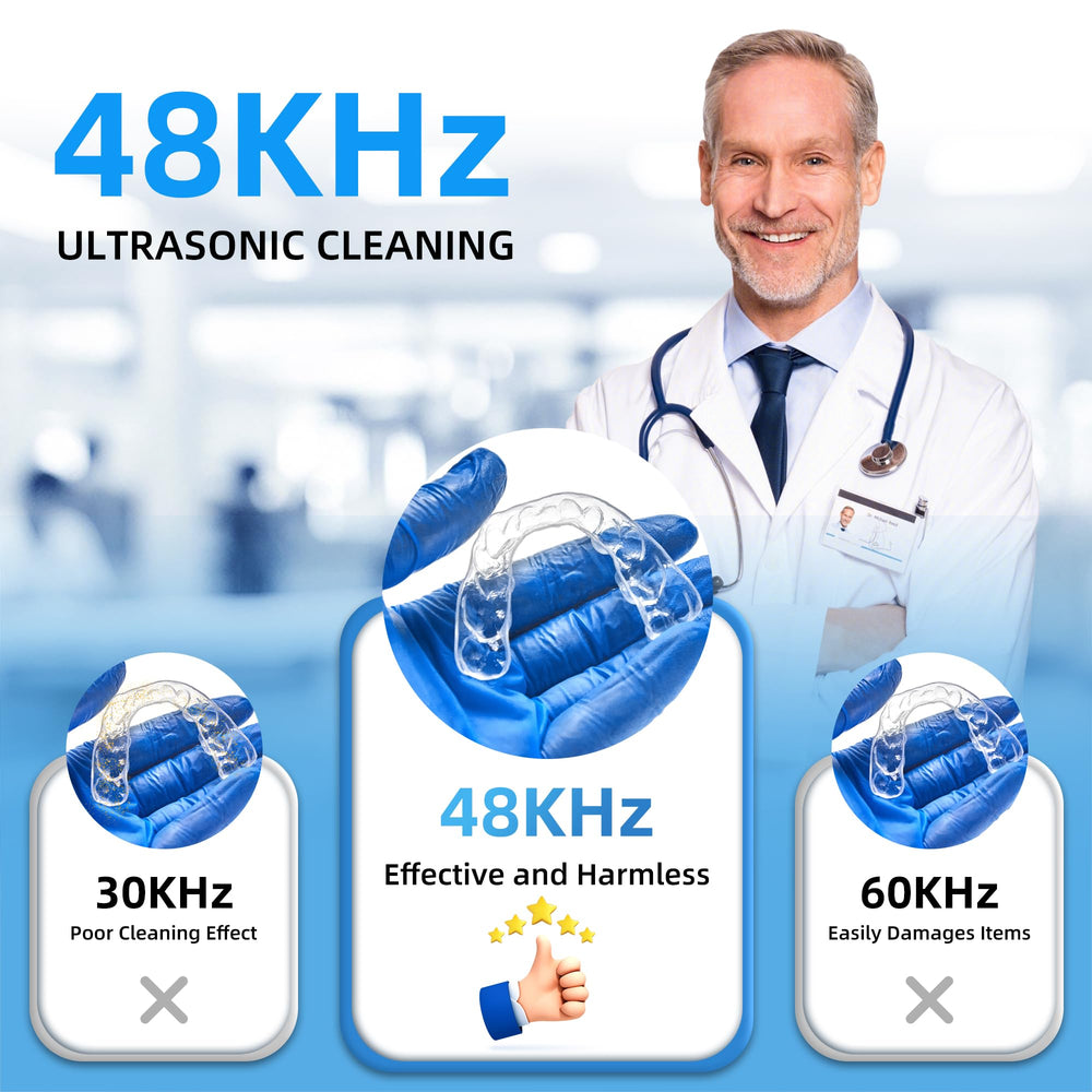 Device performing 48kHz ultrasonic cleaning