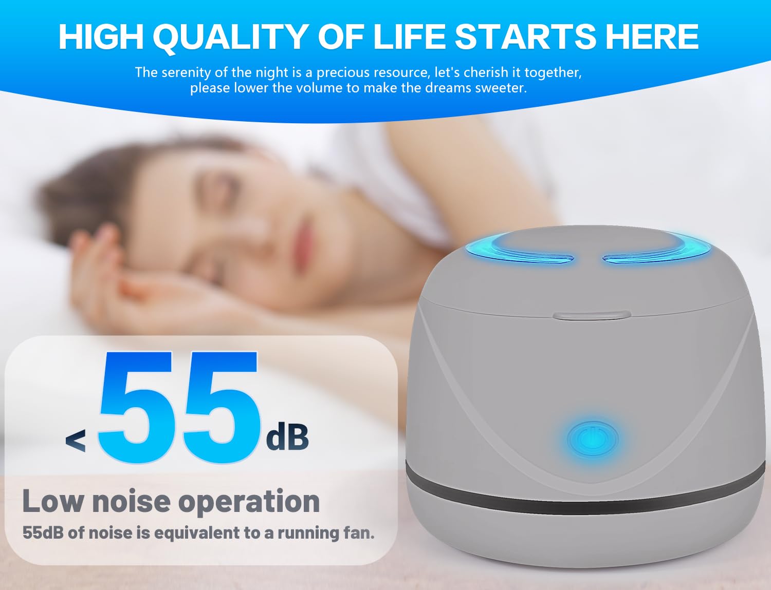Compact black ultrasonic cleaner with control buttons