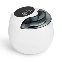 Ultrasonic Denture Cleaner 45kHz with 200ml Stainless Steel Tank, 8 Modes, and Built-in Light