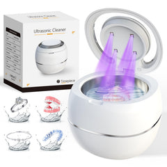 Front view of Ultrasonic Denture Cleaner in white