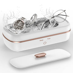 Close-up of Ultrasonic Jewelry Cleaner with compact design