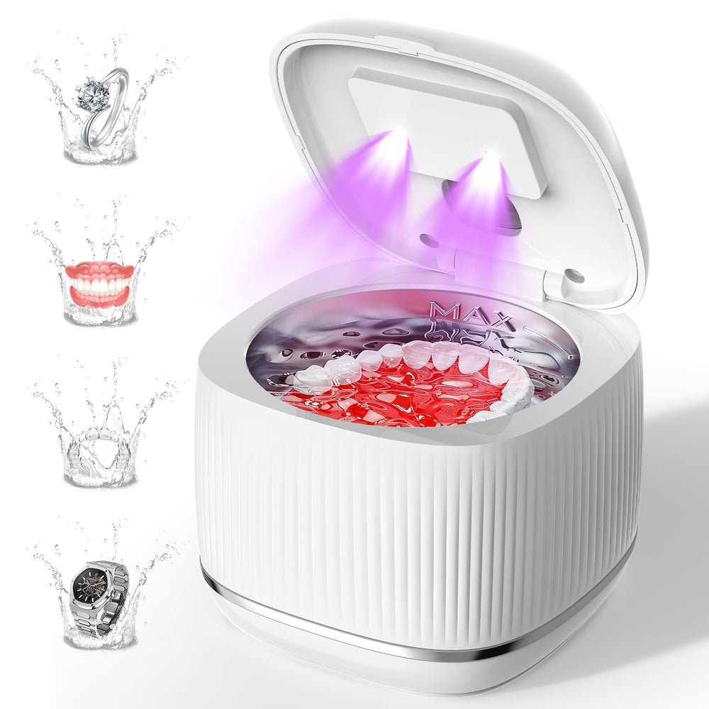 Front view of the 2025 upgraded 3-in-1 Ultrasonic Retainer Cleaner