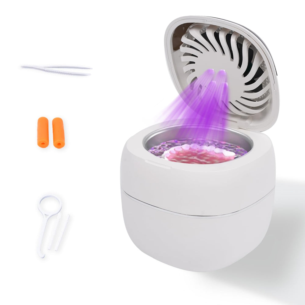 Ultrasonic Retainer Cleaner white compact device