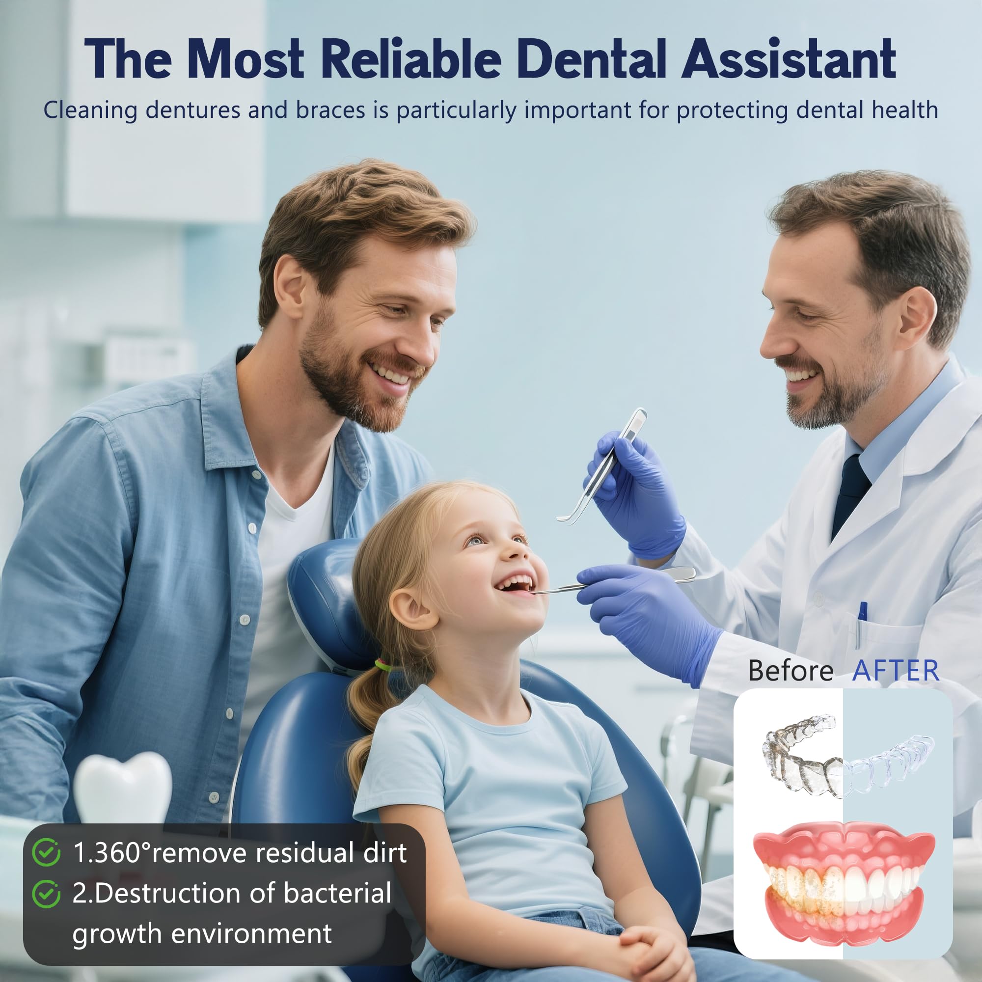 Ultra-quiet operation with digital countdown display