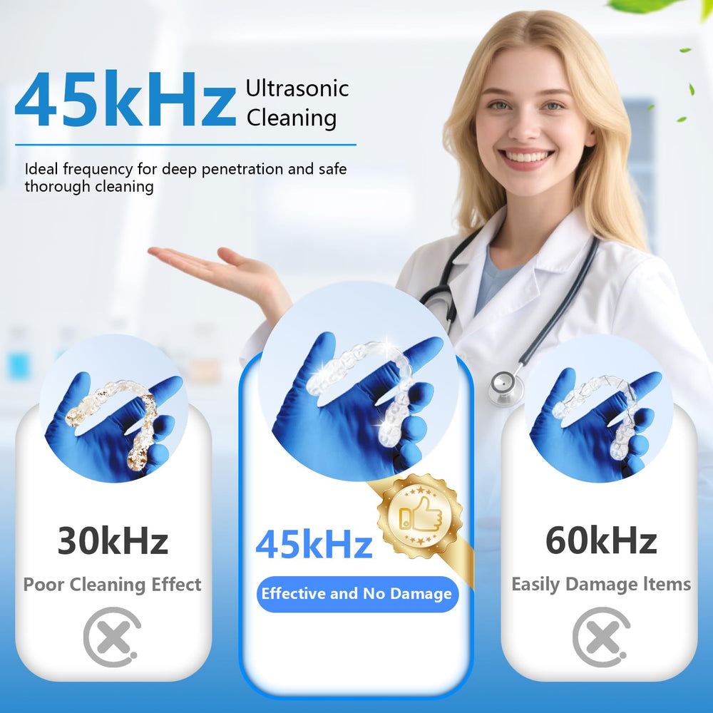 Device compatible with dentures, aligners, mouth guards, and toothbrushes