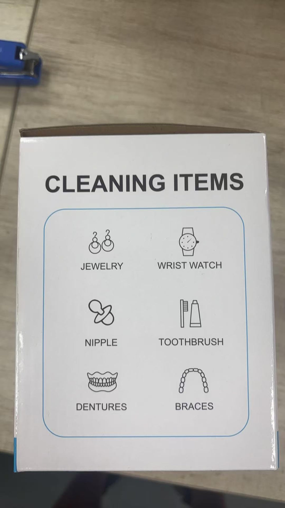 Glasses being cleaned inside the cleaner