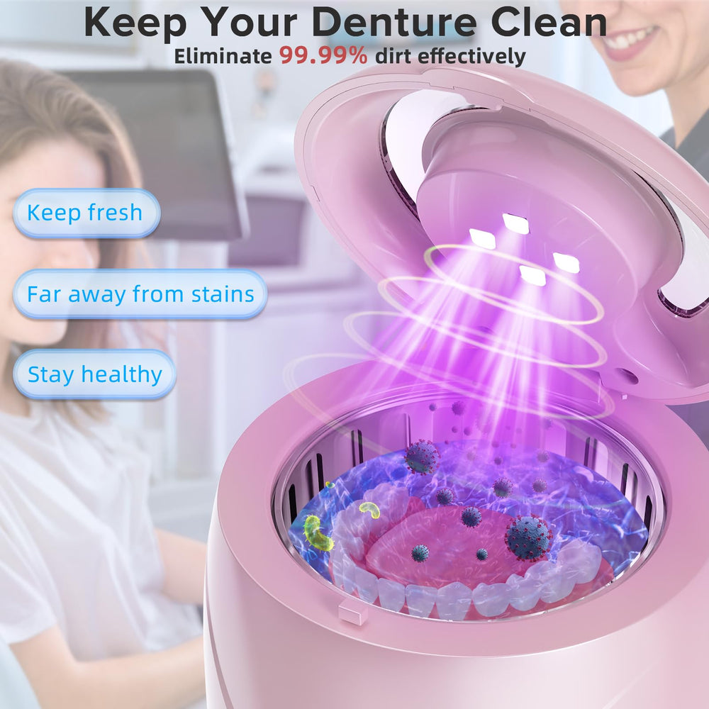Demo of 45kHz ultrasonic cleaning for dentures