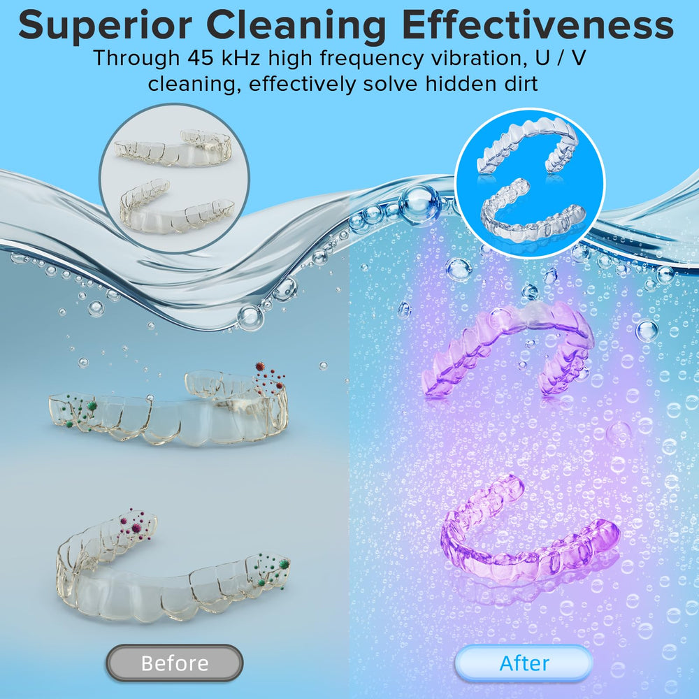 Two cleaning modes: quick and deep with LED indicators
