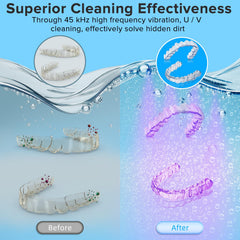 Two cleaning modes: quick and deep with LED indicators