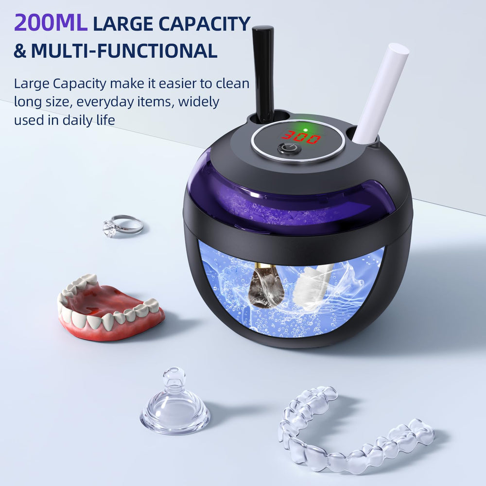 Includes shelf and tweezer for cleaning jewelry