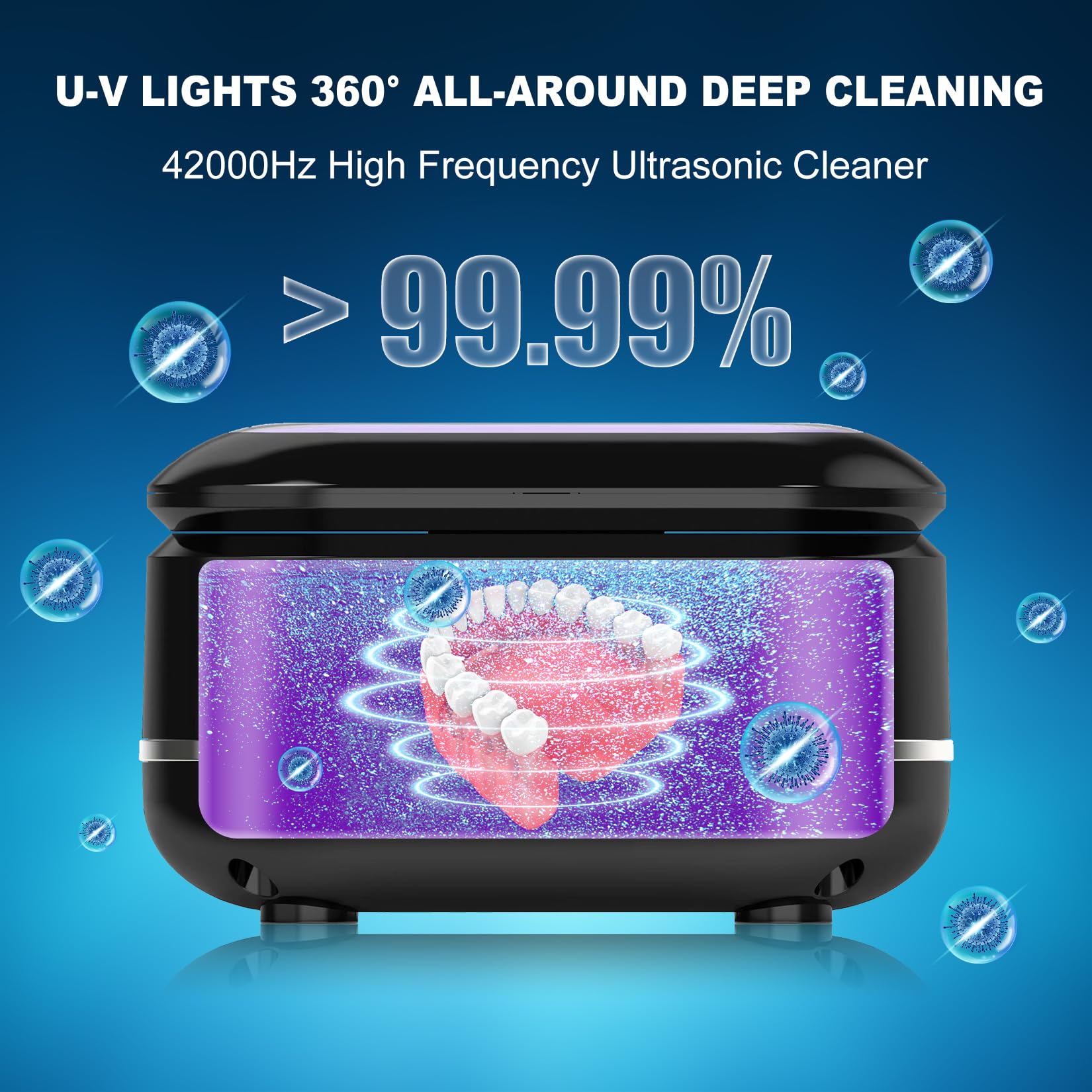 Portable 180ml sonic cleaner pod compact for home or travel